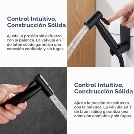 Bidet Pulverizador Acero Inoxidable para Inodoro (negro-12)