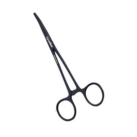ArTLaB-Tactical Black Medical and Nursing Lister Bandage Scissors 5.5" - Hemostat Forceps Straight Curved 5.5"- Perfect Home Nursing and Doctors (HEMOSTAT CURVED)