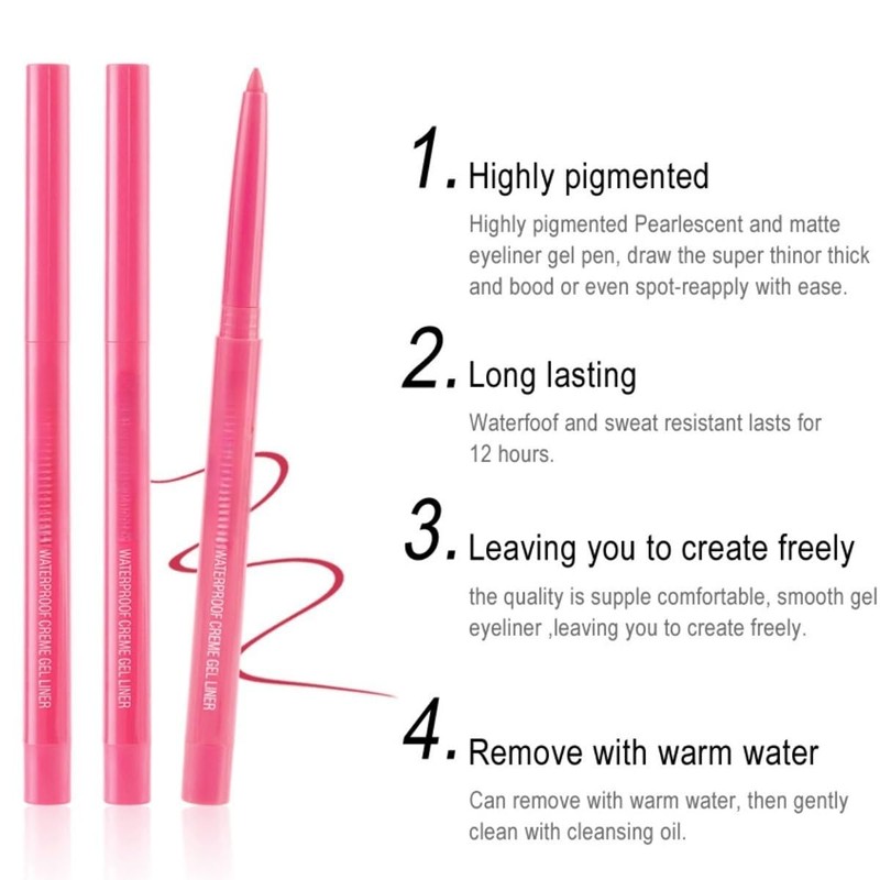 eye liner pencils retractable eyeliner creamy pigmented Multi-Use Longwear eyeliner