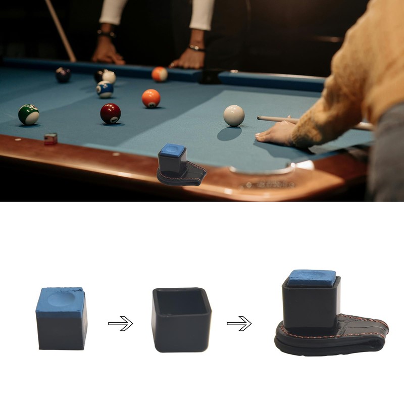 LAKE OF FIRE Pool Chalk Holder – Magnetic Leather Pocket