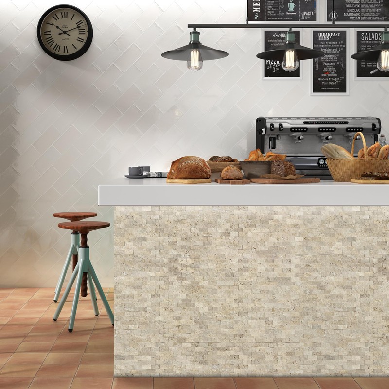 SUNWINGS 5-Sheet Peel and Stick Mosaic Natural 3D Stone Self