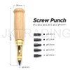 JKCrafts Japanese Screw Punch Tool - Brown Wood Handle Belt