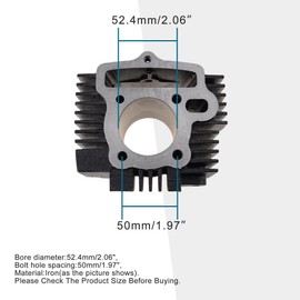 GOOFIT 52.4mm Engine Cylinder Big Bore with Piston Kit and Gaskets Replacement for Lifan 125cc LF125 Horizontal Engines Dirt Pit Bike ATV