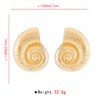 ALRNBY Seashell Earrings for Women Statement Big Gold Silver Conch