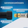 LAXARA DVGW Premium Coloured Flex Hose Black and White 3/8