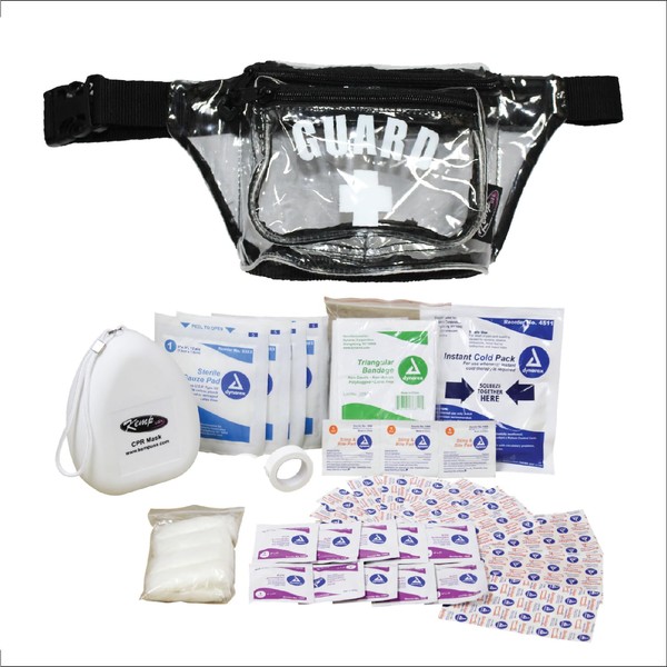 Kemp USA Clear Hip Pack with Guard Logo and First