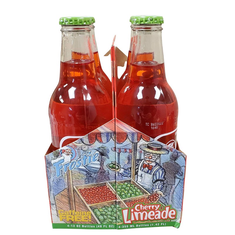 Frostie Soda 12 ounce Glass Bottles (Cherry Limeade, 4)