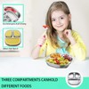 Stainless Steel Plate Baby Plate with Suction Cup, Children's Plate