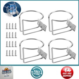 Marinexplore 4PCS Boat Cup Holders Stainless Steel Wall Mount Drink Holder for RV Yacht