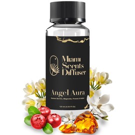 Angel Aura Scent Inspired by The Venetian Las Vegas Hotel 4 Fl Oz - 120 ml Essential Oils Aroma for Home Diffuser Luxury Fragance Refill Aromatherapy Blend of Summer Berries, Magnolia, Freesia & Amber