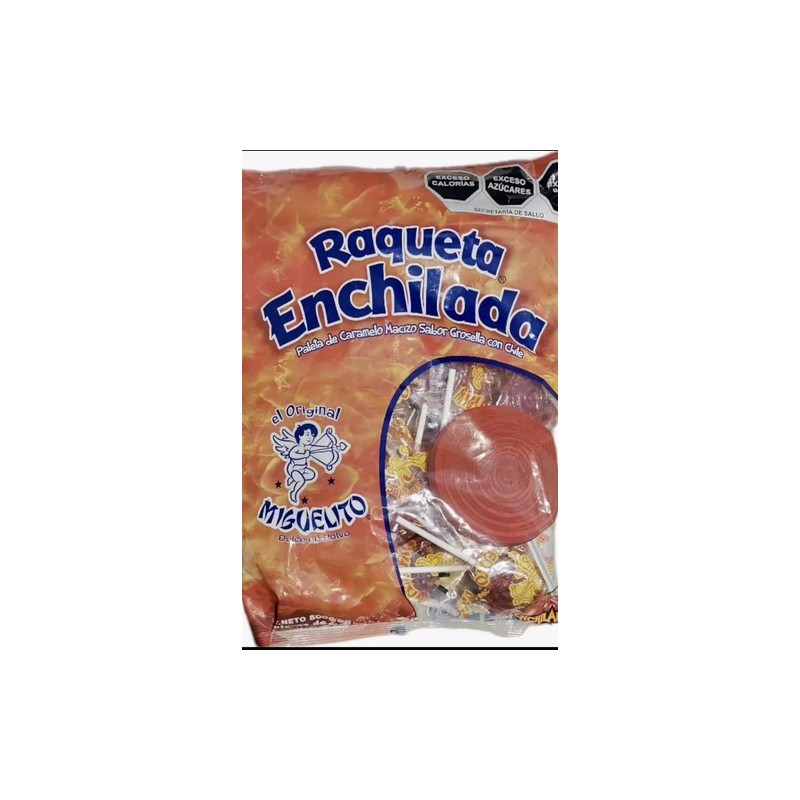 Lucas Miguelito Lollipop - Raqueta Enchilada Miguelito 40 ct