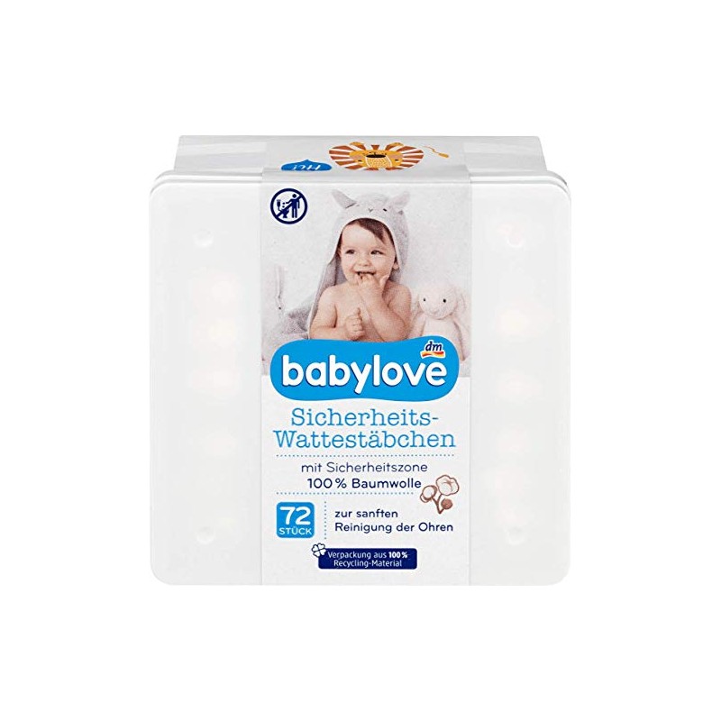 babylove Safety Cotton Buds - 1 Pack of 72