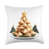 Crab Rangoon Christmas Tree Throw Pillow