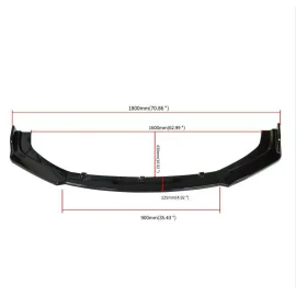 ZTT FOR LEXUS CT200 2014-2021 GLOSSY BLACK FRONT LIP BUMPER SPLITTER