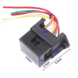 Gebildet 2-Input 4-Output Car Standard Blade Fuse Holder (Apply to 1~40 AMP), ATC ATO 4 Way Fuse Box with Wire for Car/Boat/Marine/Trike, with 10 Blade Fuse (3A/5A/7.5A/10A/15A/20A/25A/30A/35A/40A)