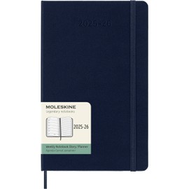 Moleskine Classic 18 Month 2025-2026 Weekly Planner, Hard Cover, Large (5" x 8.25"), Sapphire Blue, 208 pages