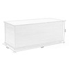 Basicwise Wooden Storage Organizing Toy Box, White