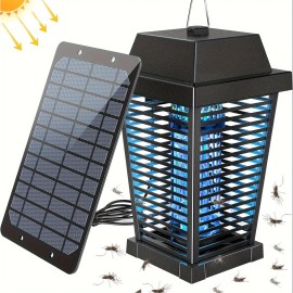 PALONE Solar Bug Zapper Outdoor Mosquito Zapper 4500V Waterproof Rechargeable Fly Zappe
