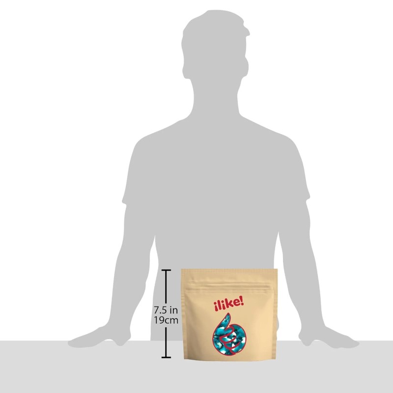 iLike! Blue Baby Sharks Gummy Candy in Blue Raspberry Flavor,