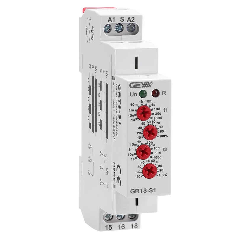 Asymmetric Cycle Timer Relay 1SPDT AC 230V 16A Long or