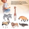 6Pcs Animals Toys Set Simulation Vivid Wild Jungle Zoo Plastic