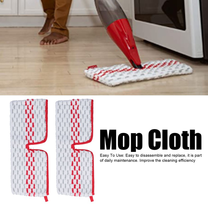 2PCS Microfiber Mop Cleaning Pad Mop Head Mopping Cleaning Cloth