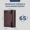 VON HEESEN slim wallet, dark brown, Without coin compartment