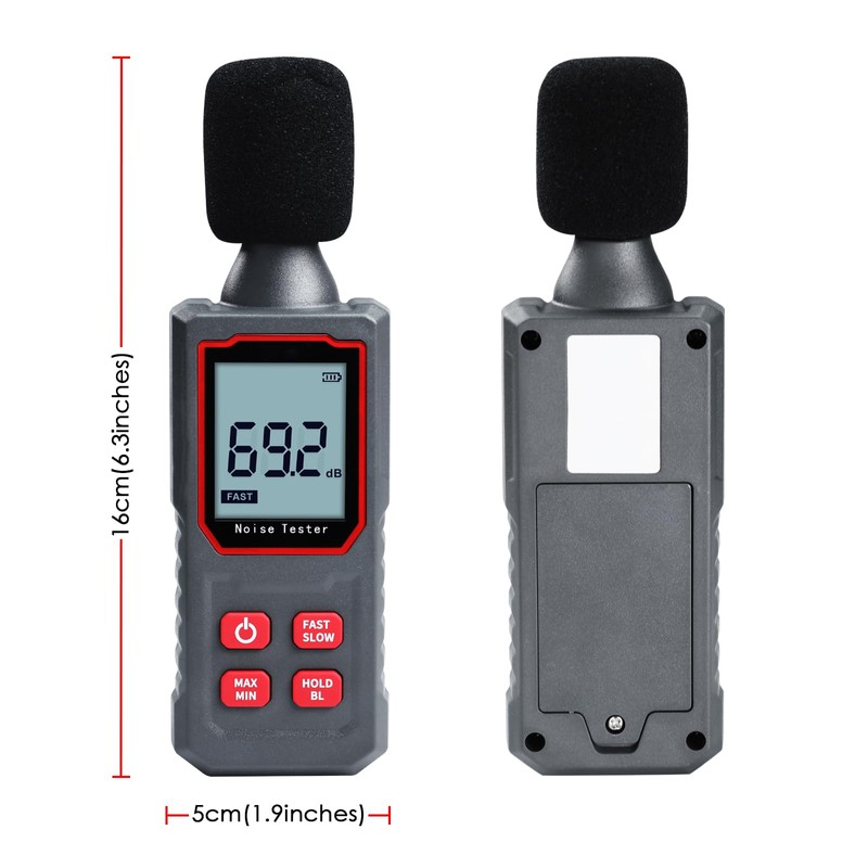 Decibel Meter, Digital Sound Level Meter 30-130 dB Portable SPL