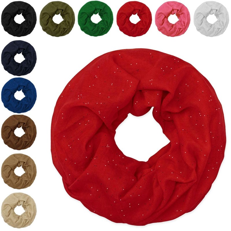 Soul-Cats Loop Scarf with Glitter in Beautiful Colours, black