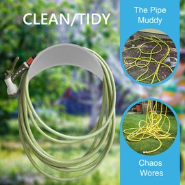 Water Hose Holder, Hose Holders Organizer for Outside Can Accommodate Large Hoses, Wall Mount Garden Hose Holder Hanger for Storage Waterhose