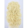LeMarnia Women's Golden Yellow Fluffy Long Curly Wig Rock Singer
