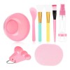 11 Pzs Kit Preparación Mascarilla Facial Bowl Brochas Frasco