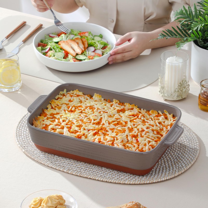 MALACASA 4.8 Qt Lasagne Dishes for Oven, 9 x 13
