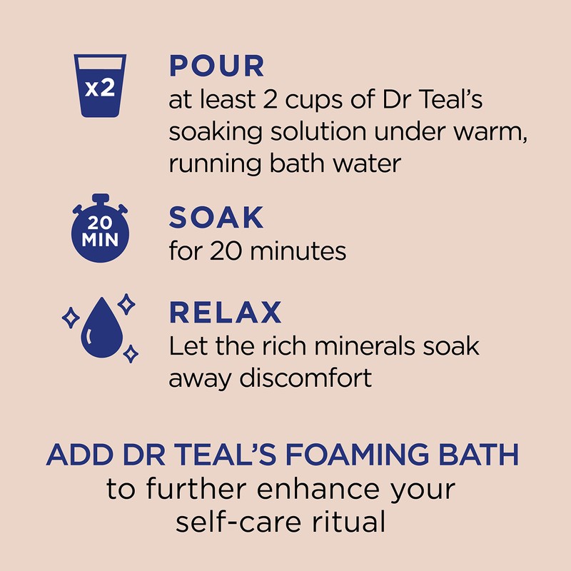 Dr Teal's Epsom Salt Magnesium Soak, Soften & Moisturize with