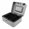 Small Locking Cash Box Portable Double Layers Safe Metal Money