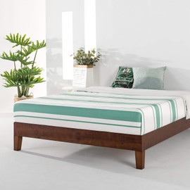 Mellow Naturalista Grand - 12 Inch Solid Wood Platform Bed with Wooden Slats - No Box Spring Needed - Twin (Espresso)