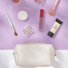 PU Leather Cosmetic Bag for Women Minimalism Makeup Bag for