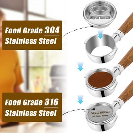 58mm Portafilter Basket Espresso Filter : 2 Cup Coffee Filter Basket Fits Breville and Most 58mm Portafilter - 304 Stainless Steel | Espresso Machine Accessories Bundle Including 58.5mm Puck Screen