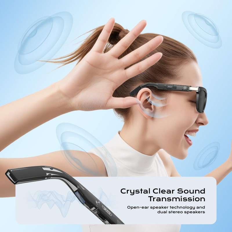 Smart Glasses,Polarized Sunglasses Built-in Mic & Bluetooth Speaker, Wireless Audio