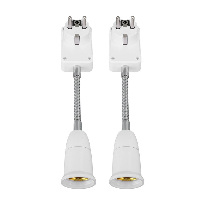 2PCS E27 E26 Hose Lamp Holder with Switch Universal 360