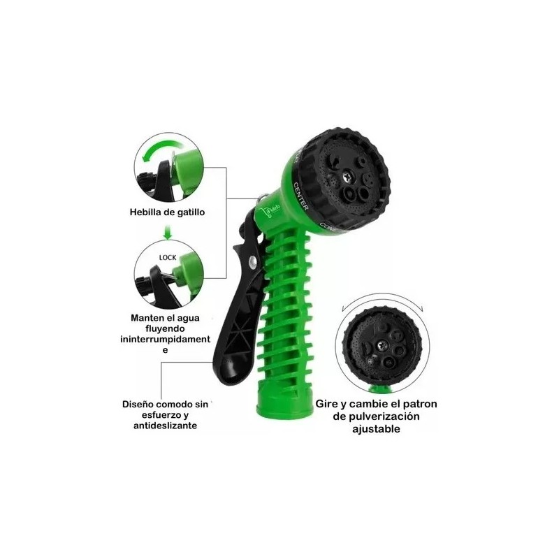 Magic Hose Mangueras Expandibles Jardin Pistolas Aspersor Retractil 30m