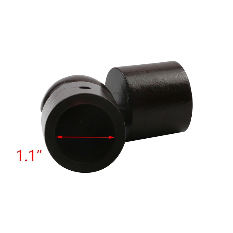 T Tulead Curtain Rods Corner Connector Wood Elbow Connector 1.1-Inch