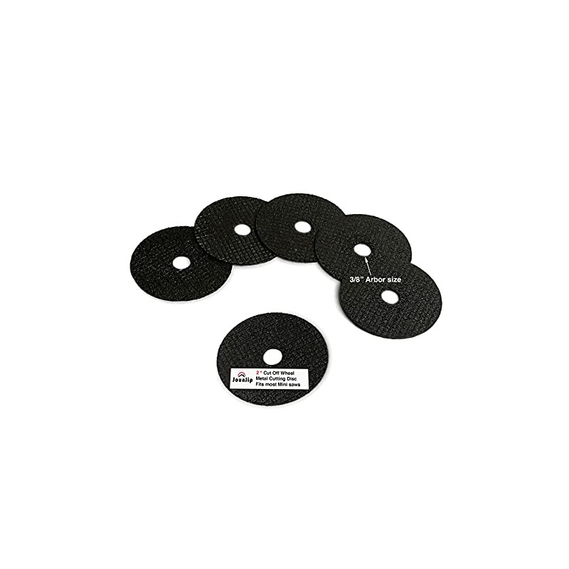JOUNJIP 2" Inch Black Metal Cutting Discs - 6-Pack, Fits