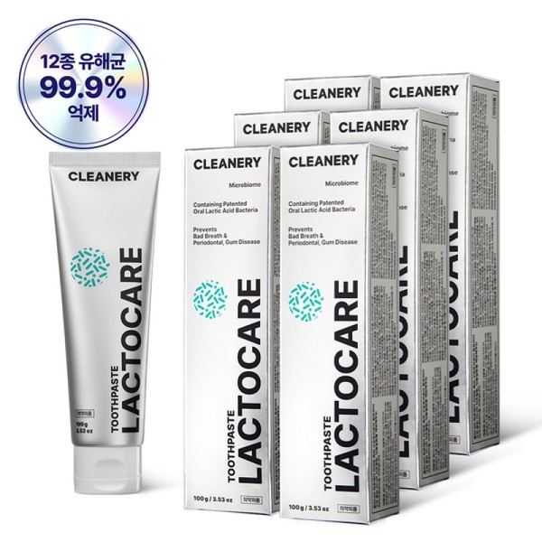 Cleanry Lactocare Toothpaste 100g x 6 / 클리너리 락토케어 치약