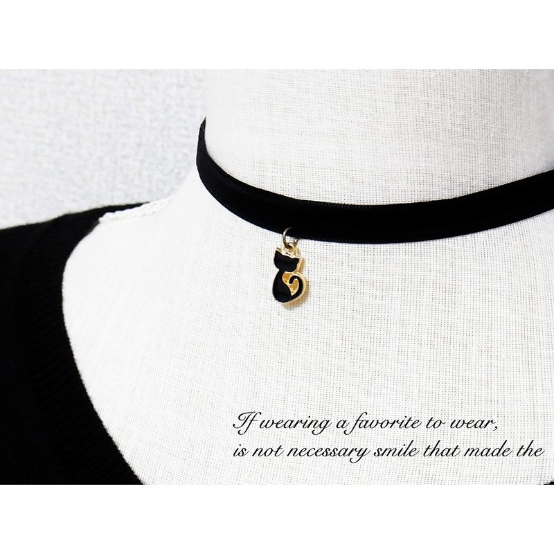 Velvy c230 Original Cat Cat Simple Black Choker Women's Necklace,