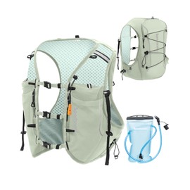 sportsnew Running Vest for Women Men, Lightweight 10L Hydration Backpack with Waterproof Phone Pocket, 2L Water Bladder or 500ml Soft Flasks, Breathable Pack for Hiking Trail Running Cycling Marathon