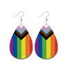 Progress Pride Earring Rainbow Teardrop Dangle Earring Rainbow Stripes Earrings
