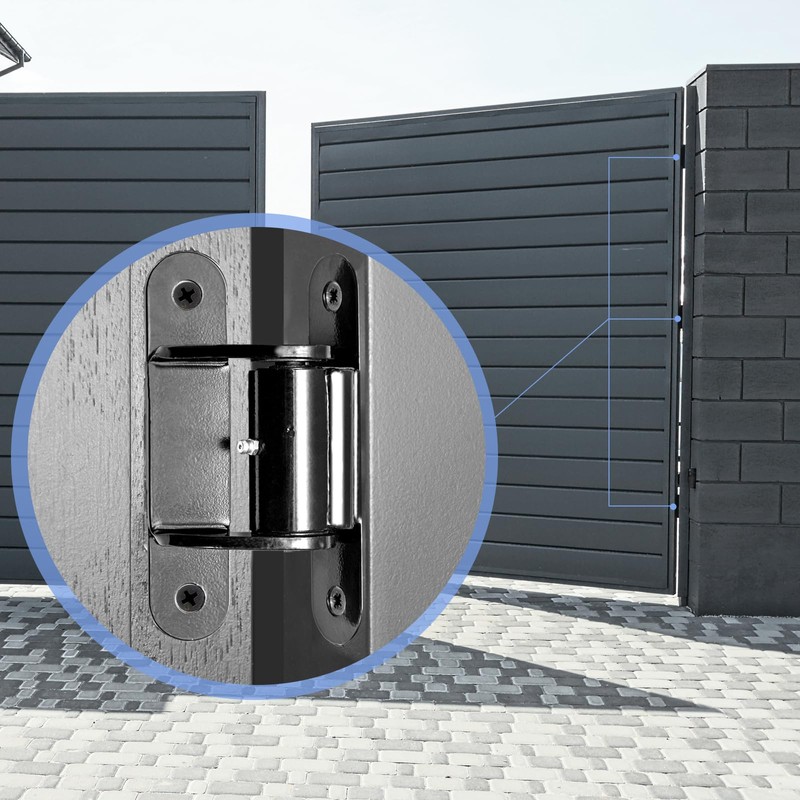 2 Pack Heavy Duty Gate Hinges 7" Sealed Bearings Adjustable