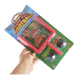 Set of 12 Mini Tabletop Finger Flick Football Game - Soft Realistic Feel Ball - Small Novelty Toy - Indoor Desk Toy Functional Fun (Bulk - 12 Football Sets (1 Dozen))