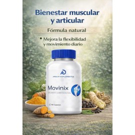 Movinix Suplemento 100 Capapoyo Articular Curcumaortiga Sabor Sin Sabor